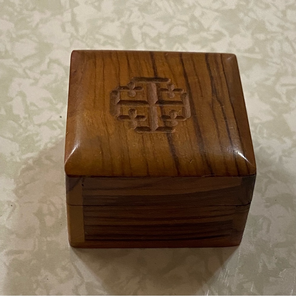 Vintage Jerusalem Small Wood Box #6374 β€οΈβπ₯ BEST PRICE - Picture 3 of 9
